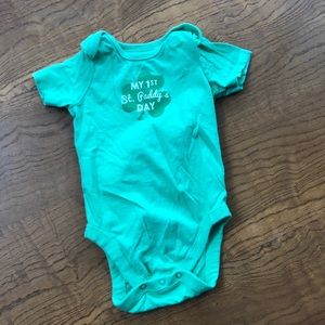 First St. Paddy’s day onsie